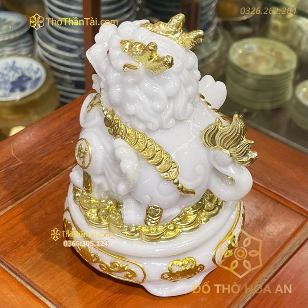Tỳ Hưu Phong Thủy Đế Xoay Bột Đá Trắng