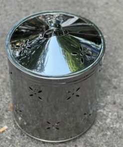 Lò Hóa Vàng Inox Tròn Mỏng Hoa