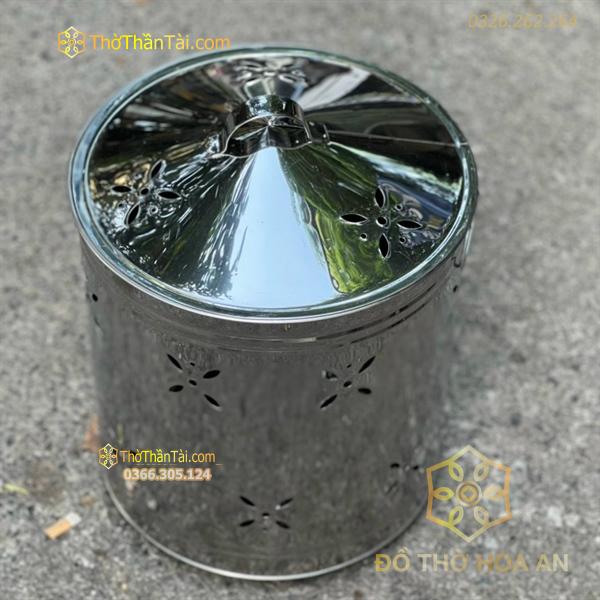 Lò Hóa Vàng Inox Tròn Mỏng Hoa