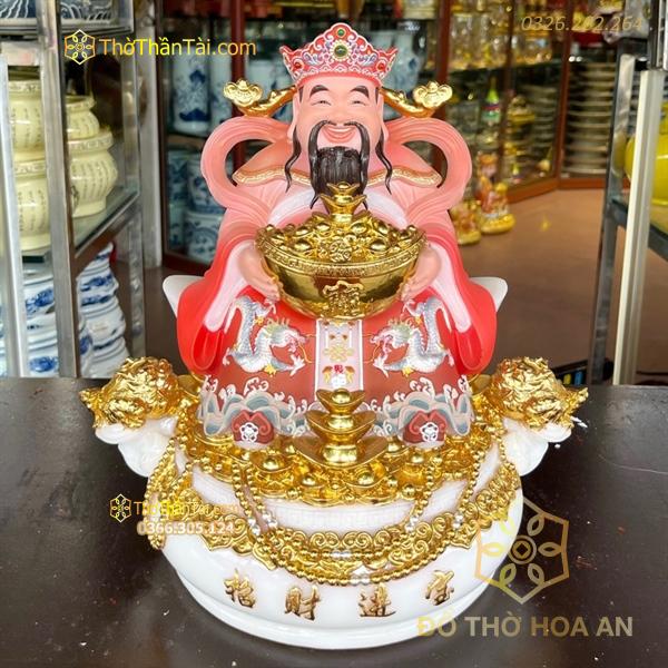 Tượng Thần Tiền Thiềm Thừ Bột Đá Đỏ