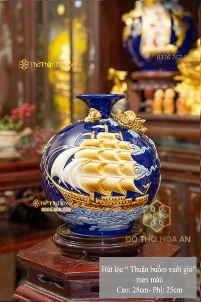 Bình Hút Lộc Thuận Buồm Xuôi Gió Đắp Nổi