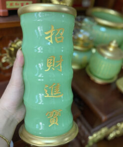 Ống Hương Lưu Ly Xanh Bọc Đồng