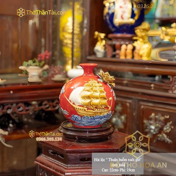 Bình Hút Lộc Thuận Buồm Xuôi Gió Đắp Nổi