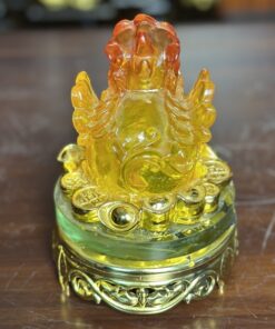 Tỳ Hưu Phong Thuỷ Xoay Đế Kính Lưu Ly Cam