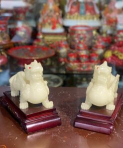 Cặp Tỳ Hưu Phong Thủy Bột Đá Trắng
