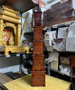 Nhất Sơn/Đế Vuông/Đôn Gỗ Hương Vuông