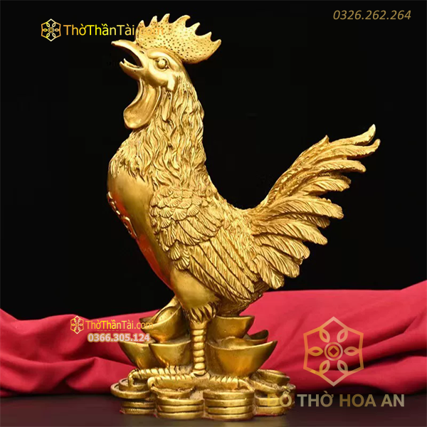Tượng Gà Trống Chữ Phúc