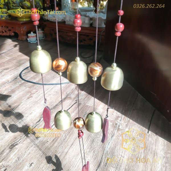 Chuông Gió Treo Đồng Mỏ Neo Gỗ