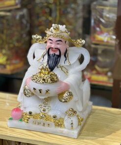 Tượng Thần Phát/Tượng Triệu Công Minh Phú Qúy Bột Đá Trắng