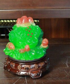 Cóc Thiềm Thừ Phong Thuỷ Xoay Đế Gỗ Hồ Lô Xanh