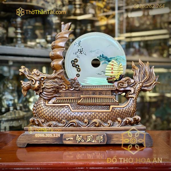 Thuyền Rồng Đồng Điếu Gỗ