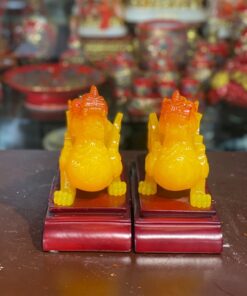 Cặp Tỳ Hưu Phong Thủy Bột Đá Vàng