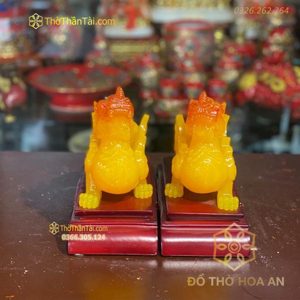 Cặp Tỳ Hưu Phong Thủy Bột Đá Vàng