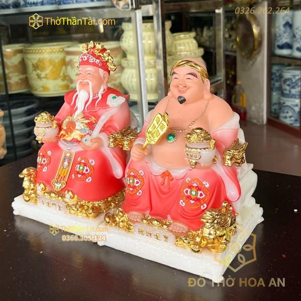 Tượng Thần Tài Thổ Địa Thiềm Thừ Bột Đá Đỏ