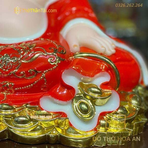 Tượng Di Lặc Bột Đá Đỏ