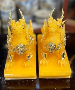 Cặp Tỳ Hưu Bột Đá Vàng