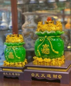 Túi Tiền Vàng Màu Xanh Chiêu Tài
