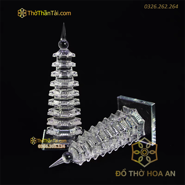 Tháp Văn Xương Pha Lê Trắng