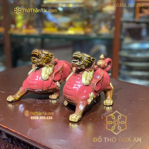 Cặp Tỳ Hưu Sứ Tử Sa Đỏ