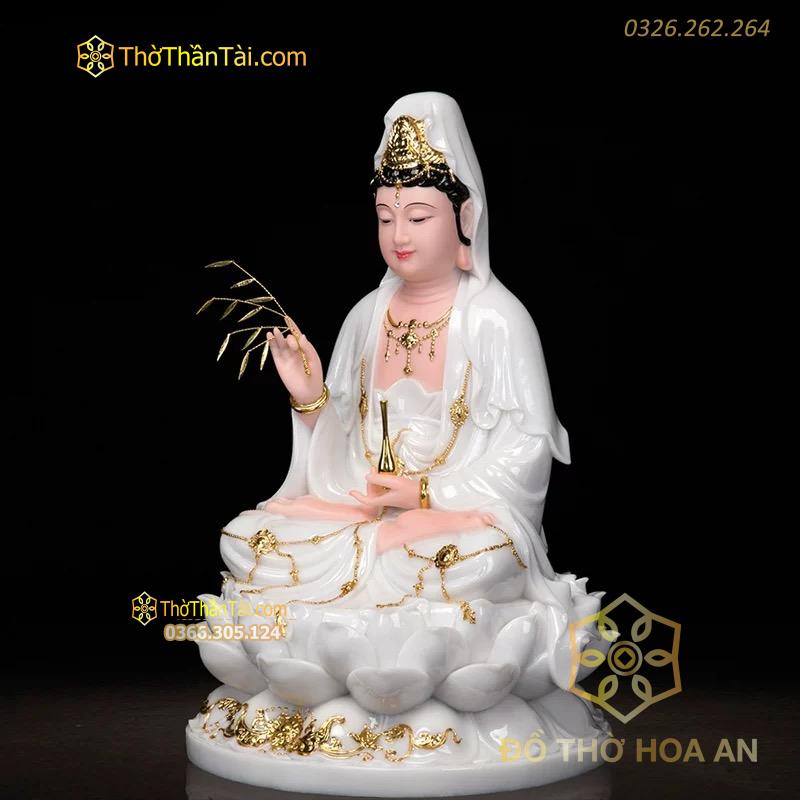 Tượng Quan Âm Đá Trắng 2401