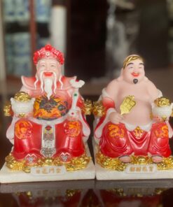 Tượng Thần Tài Thổ Địa Bột Đá Đỏ SP001253