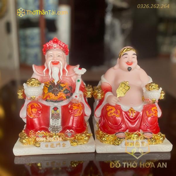 Tượng Thần Tài Thổ Địa Bột Đá Đỏ SP001253