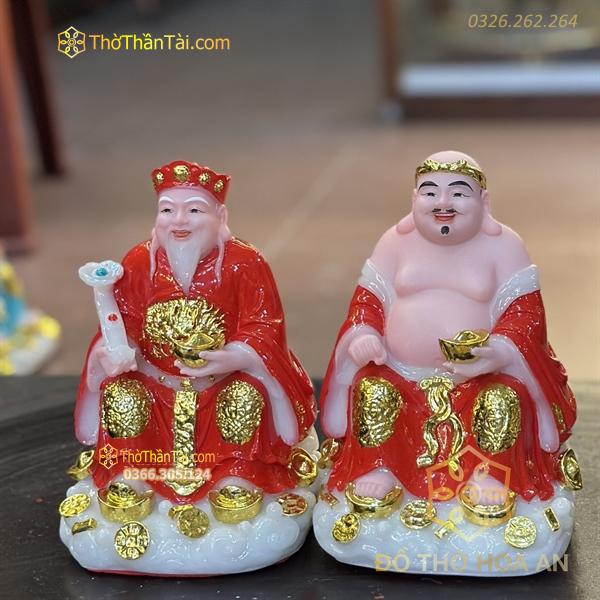 Tượng Thần Tài Thổ Địa Mây Bột Đá Đỏ