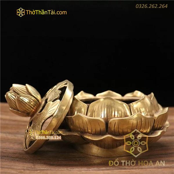 Đốt Trầm Sen Vàng Đồng