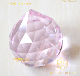 Cầu Treo Phong Thủy Pha Lê Hồng Nhạt