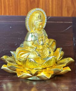 Tượng Phật Quan Âm Bồ Tát Tọa Đài Sen Để ÔTô