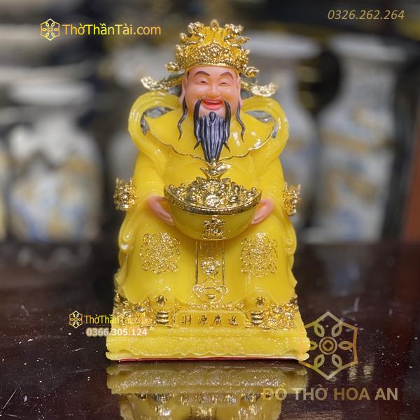 Tượng Thần Phát/ Tượng Triệu Công Minh Phú Qúy Bột Đá Vàng Thạch Anh