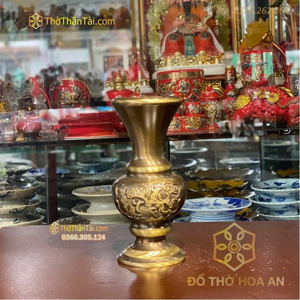 Lọ Hoa Đồng Hun Phình Cúc