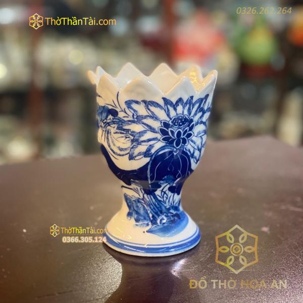 Ly Đựng Phật Thủ Bát Tràng Xanh