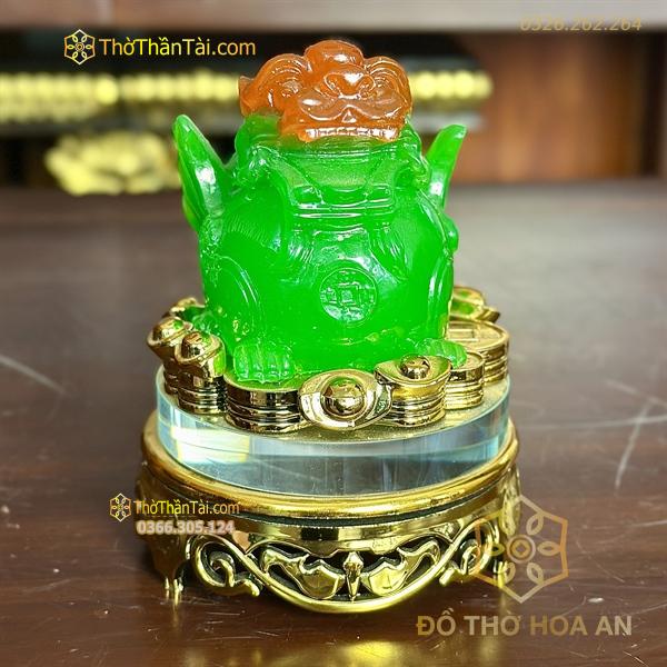 Tỳ Hưu Phong Thuỷ Xoay Đế Kính Xanh
