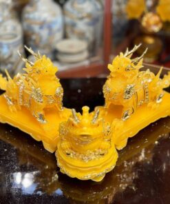 Cặp Tỳ Hưu Bột Đá Vàng