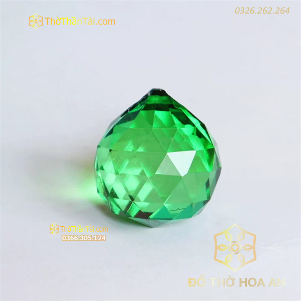 Cầu Treo Phong Thủy Pha Lê Xanh Lá