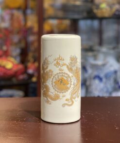 Ống Hương Men Vàng Ngà