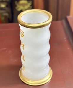 Ống Hương Lưu Ly Trắng Bọc Đồng