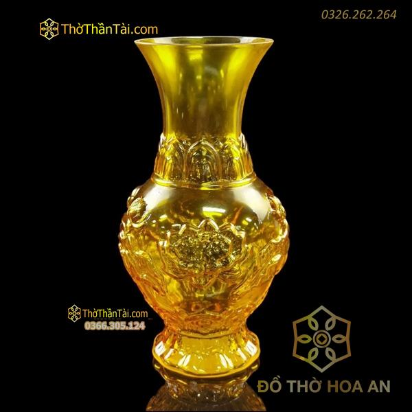 Lọ Hoa Lưu Ly Vàng