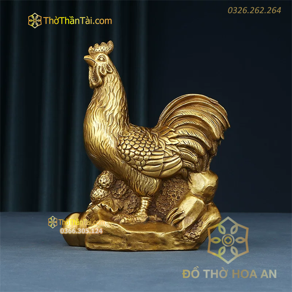 Tượng Linh Vật Gà Đồng Phong Thuỷ
