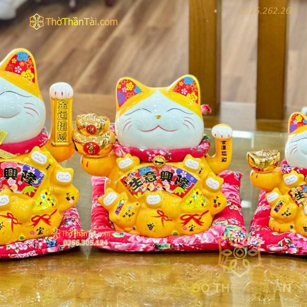 Mèo Thần Tài Vàng Bát Phương Chiêu Tài