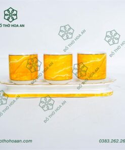 Khay Nước Vân Đá Vàng