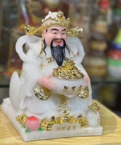 Tượng Thần Phát/Tượng Triệu Công Minh Phú Qúy Bột Đá Trắng