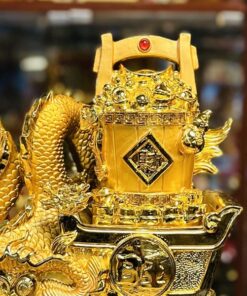 Tượng Rồng Phong Thủy Kéo Xô Tiền