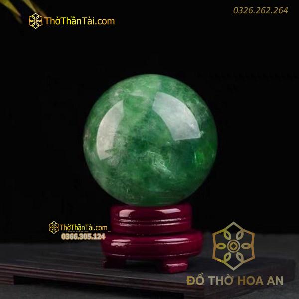 Quả Cầu Đá Phong Thủy Thạch Anh Xanh