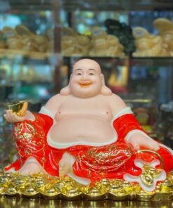 Tượng Di Lặc Bột Đá Đỏ