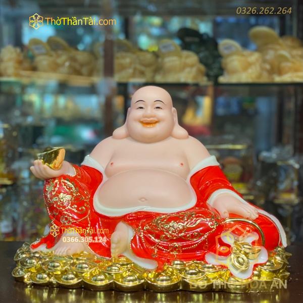 Tượng Di Lặc Bột Đá Đỏ