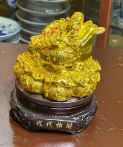 Cóc/Thiềm Thừ Phong Thủy Đế Xoay Vàng Kim