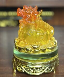Tỳ Hưu Phong Thuỷ Xoay Đế Kính Lưu Ly Cam