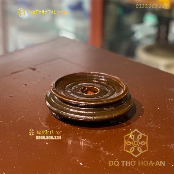 Chân Đế Bát Hương Bằng Gỗ Mít Màu Đen